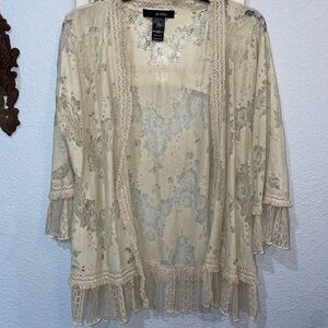 Ali Miles Cream Lace Camisole